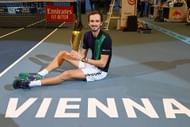 Daniil Medvedev after winning the Vienna Open